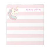 Niedliches Einhorn Pony Magic Fantasy Girly Pink S Notizblock (Vorderseite)