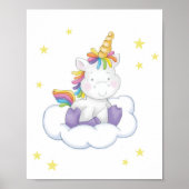 Niedliches Einhorn Poster (Vorne)