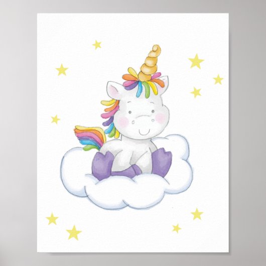 Niedliches Einhorn Poster (Vorne)