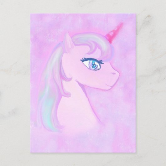 niedliches Einhorn Postkarte (Vorderseite)