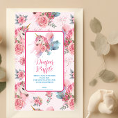 Niedliches Einhorn-Regenbogen-Diapper-Raffle Begleitkarte