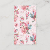 Niedliches Einhorn-Regenbogen-Diapper-Raffle Begleitkarte (Rückseite)