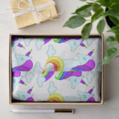Niedliches Einhorn-Regenbogen-Muster Kids-Zimmer-D Seidenpapier (Geschenk)