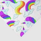 Niedliches Einhorn-Regenbogen-Muster Kids-Zimmer-D Seidenpapier (Ausschnitt)