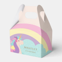 Niedliches Einhorn-Regenbogen-Pastel-Gable-Gefältb