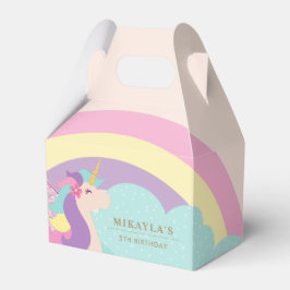 Niedliches Einhorn-Regenbogen-Pastel-Gable-Gefältb Geschenkschachtel