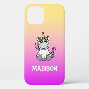 Niedliches Einhorn-Regenbogenfarben Gradient Ombre Case-Mate iPhone Hülle