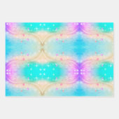 Niedliches Einhorn-Rosa Glitzer Regenbogenaqua Mon Geschenkpapier Set (Vorderseite 2)