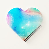 Niedliches Einhorn-Rosa Glitzer Regenbogenaqua Mon Notizblock (Rückseite)