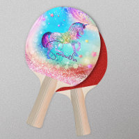 Niedliches Einhorn-Rosa Glitzer Regenbogenaqua Mon