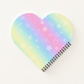 Niedliches Einhorn-Rosa Glitzer Regenbogenart Mono Notizblock (Rückseite)