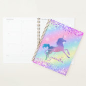 Niedliches Einhorn-Rosa Glitzer Regenbogenart Mono Planer (Anzeige)
