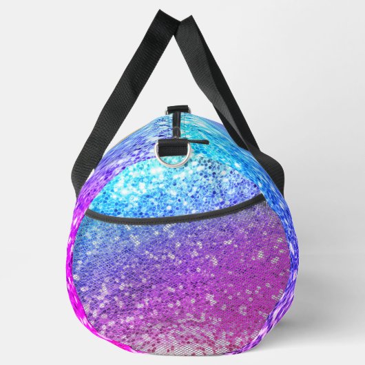 Niedliches Einhorn-Rosa Glitzer Regenbogengold Mon Duffle Bag (Rechts)