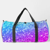 Niedliches Einhorn-Rosa Glitzer Regenbogengold Mon Duffle Bag (Rückseite)