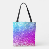 Niedliches Einhorn-Rosa Glitzer Regenbogengold Mon Tasche (Rückseite)
