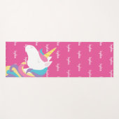 Niedliches Einhorn Rosa Personalisiert Yogamatte (Vorderseite (Horizontal))