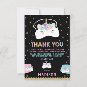 Niedliches Einhorn-Schlafmaske-Schlummerschlummler Dankeskarte