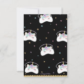 Niedliches Einhorn-Schlafmaske-Schlummerschlummler Dankeskarte (Rückseite)