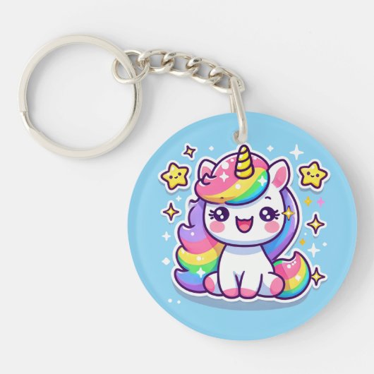 Niedliches Einhorn Schlüsselanhänger (Vorderseite)