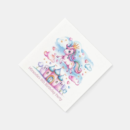 Niedliches Einhorn Serviette (Ecke)