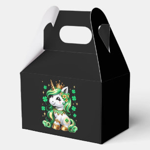 Niedliches Einhorn Shamrock St. Patrick's Day Geschenkschachtel