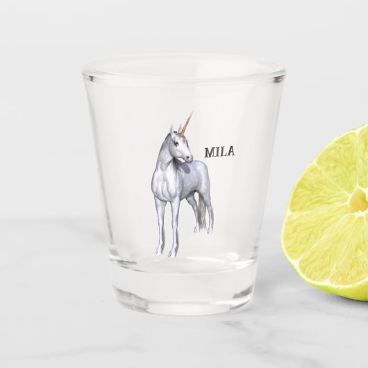 Niedliches Einhorn-Shotglas Schnapsglas (Vorderseite)