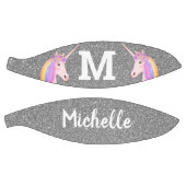 Niedliches Einhorn Silver Glitzer Kinder Personali Basketball (Panele)