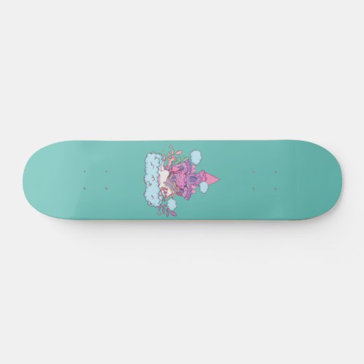 Niedliches Einhorn Skateboard (Horizontal)