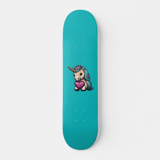 Niedliches Einhorn Skateboard (Vorne)