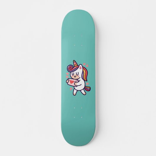 Niedliches Einhorn Skateboard (Vorne)