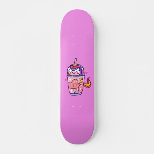 Niedliches Einhorn Skateboard (Vorne)