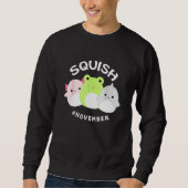 Niedliches Einhorn Squish November Squishmallow Ko Sweatshirt (Vorderseite)