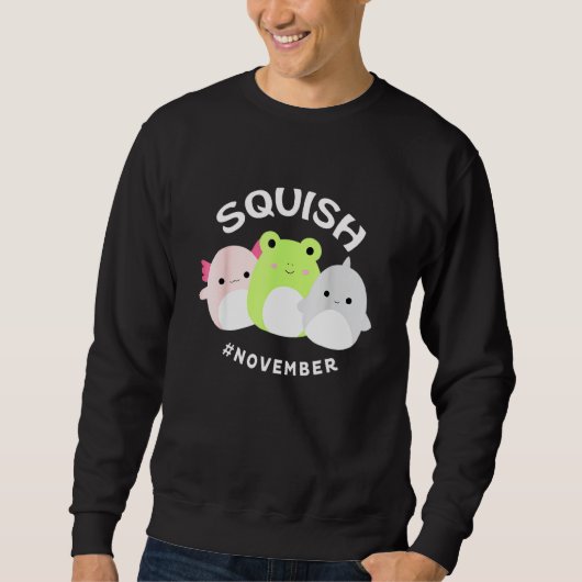 Niedliches Einhorn Squish November Squishmallow Ko Sweatshirt (Vorderseite)