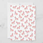 Niedliches Einhorn Tea Party Kinderdusche Einladun Einladung (Rückseite)