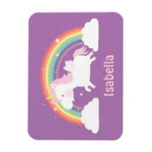 Niedliches Einhorn und Regenbogenmagnet für Mädche Magnet (Vertikal)
