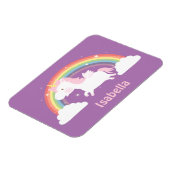 Niedliches Einhorn und Regenbogenmagnet für Mädche Magnet (Linke Seite)