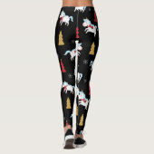 Niedliches Einhorn-Urlaubsmuster Leggings (Rückseite)