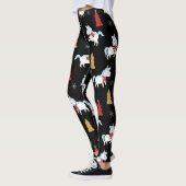 Niedliches Einhorn-Urlaubsmuster Leggings (Links)