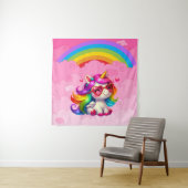 Niedliches Einhorn. Wandteppich (Beispiel)