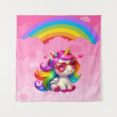 Niedliches Einhorn. Wandteppich (Vorderseite)