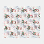 Niedliches Einhorn Weihnachten Fleecedecke (Vorderseite (Horizontal))