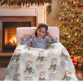 Niedliches Einhorn Weihnachten Fleecedecke