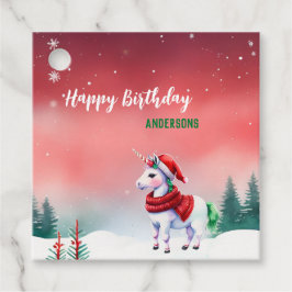 Niedliches Einhorn Weihnachten Weihnachten Geburts Geschenkanhänger