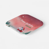 Niedliches Einhorn Weihnachten Weihnachten Geburts Pappteller (Gewinkelt)