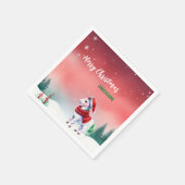 Niedliches Einhorn Weihnachten Weihnachten Geburts Serviette (Ecke)