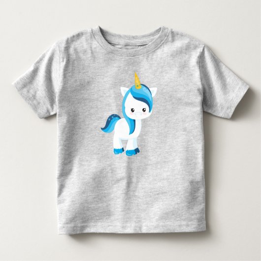 Niedliches Einhorn, Winter, Schneeflocken, Zaubere Kleinkind T-shirt (Vorderseite)