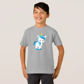 Niedliches Einhorn, Winter, Schneeflocken, Zaubere T-Shirt (Vorne ganz)