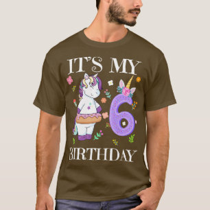 Niedliches Einhorn zu seinem 6. Geburtstag T-Shirt
