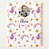 Niedliches Einhorn zurück zur Schule Planer (Rückseite)