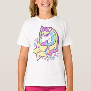 Niedliches Einhorndesign für Geburtstagskinder T-Shirt